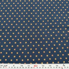 Vintage Wamsutta Muffins on Navy Cotton Fabric HALF YARD Remnant 18″ x 45″