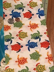 Sea Creatures Turtles Fish Aquatic Ocean Cotton Fabrics 3 Prints 1 Solid Aqua