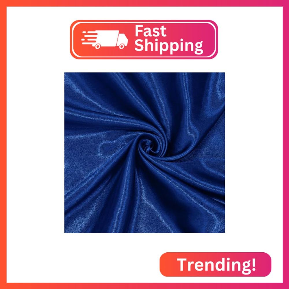 Homiest Royal Blue Satin Fabric by The Yard, 5 Yards x 58 Inch