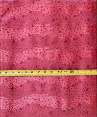 African Damask/ Metallic Jacquard/ Gele Fabric – Salmon ‘Waves’, ~2 yards