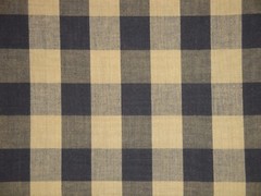 Black And Tea Dye Buffalo Check Cotton Homespun Fabric | Farmhouse Fabric