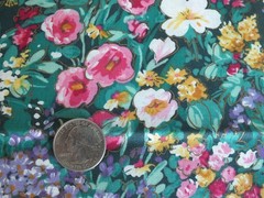 42″ cotton quilt fabric vintage OOP flower Joann Kessler Concord VIP colorful