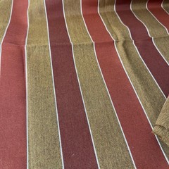 Indoor Outdoor Upholstery Fabric Red Tan Cream Stripe Patio Awning Cushion 55×55