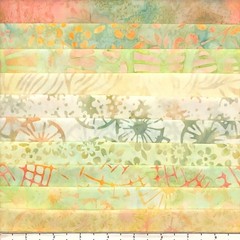 Lot 10 Fat Quarters Pastel Muted Tones Batik Lunn Fabric FQ Pack 100% Cotton