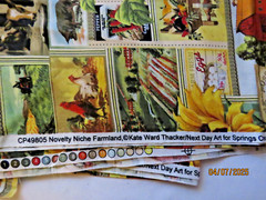 Kate Ward Thacker Next Day Art Fabric Novelty Niche Farmland 2 Yds 20″ x 40″ W