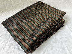 Vintage Fabric ~5 Yds Metallic Stripes (Black/Green/Gold/Copper) Costume/Craft