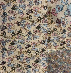 VTG Mary Englebreit Nursery Brocade Fabric Tapestry Upholstery 1 Yd Rustic Heavy