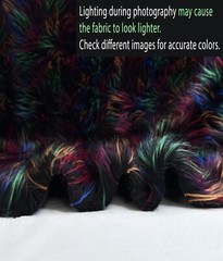 Faux Fur Shaggy 3″ Long Pile Fur Fabric 58″W SBY (Rainbow Burst) Soft, Colorful