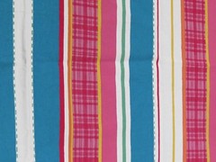 Texoprint Netherlands Colorful Stripe, Blue Pink Green Yellow Gold 1 yard