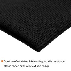Elastic Cuffs Ribbed Trims Cotton Fabric Knit Rib Stretch Tape Black
