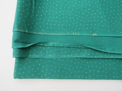 Lot of 2 – Jo-Ann Fabrics Cotton Red & Green Solid With Gold Dots 2 Yds Each
