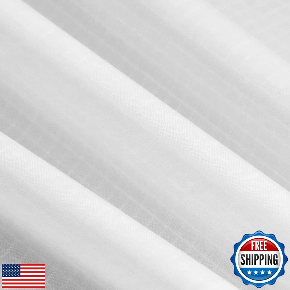 9KM DWLIFE Nylon Ripstop Fabric, White 60×393 Inch, 40D Waterproof, Lightweig