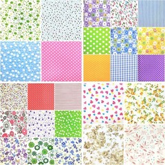 120PCS 4×4″ Cotton Fabric Squares Precut Quilt Craft DIY Sewing Patchwork