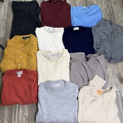 Cashmere Sweater Cutter Lot of 11 Sweaters 1 Pant For Crafts Repair 6 lbs