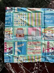 SAN FRANCISCO CITY SIGNATURE FABRIC by M’LISS COTTON QUILTING 44″ WIDE 3/8 yd