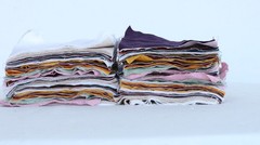 Hand Block Fabric Scrap Set | 100 Pieces of Cotton Remnants for Quilting