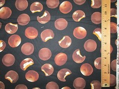 Cookies Marshmallow Chocolate Crackers Snacks Food Cotton Fabric BTHY