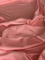 Pink Coral Knit Fabric Remnant Material 51″ x 65″ Sewing Crafting VTG