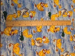 Northcott Fabric Puddle Ducks Sue Kruger Running Raincoat Water Scenes 3 Yards