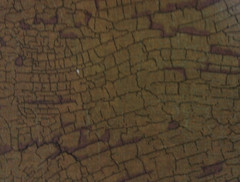 DISTRESSED TAN & BROWN 100% COTTON FABRIC 16X38 INCH REMNANT