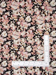 Japanese Asian Floral Fabric By the Yard Cotton Elizabeths Studio Geiko #3403