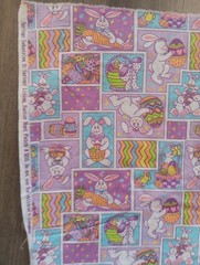 Easter Fabric Easter Hunt Patch Springs Living #3215 Purple Patchwork 40 x 69