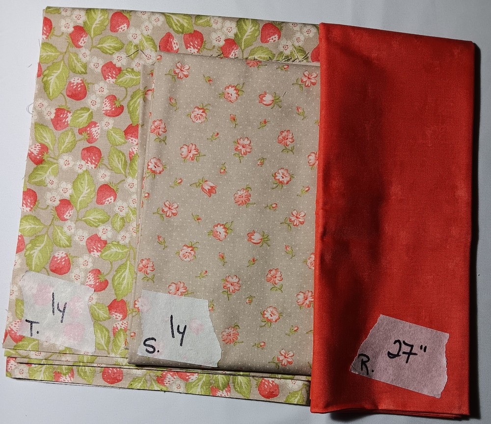 Strawberry Fields (Original) by Fig Tree for Moda Fabric 2 yards VERY RARE (bonu
