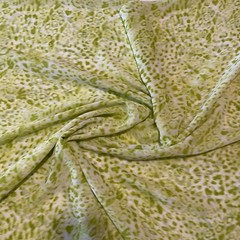 Green Animal Leopard Print Chiffon Georgette Poly Print Fabric – By the Yard