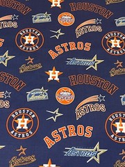 Houston Astros Team Names Baseball Cotton Fabric Precut Fat Quarter