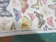 2 yds & 32″ x 42″ Joann Buttercream Fabric Butterfly Butterflies Gold accents