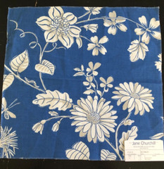 JANE CHURCHILL Silverley in Navy 17 1/2 x 18″ Cotton Blend Fabric Sample