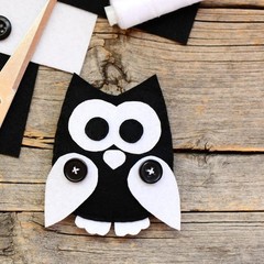 Black Felt Fabric, 2 PCS 12″ X Fabric Sheets for Crafts 1mm