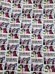 Taylor Swift Polyester Cotton blend fabric. Music concert album 20″x55″ 1201458