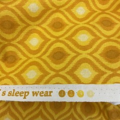 Retro Mustard Geometric Cotton Fabric 72 x 44 in Reclaimed Mod Diamond Print