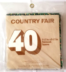 88 Patchwork Calico Squares Quilt Craft Kit Bulk New Sealed Country Fair 5.5″ Sq