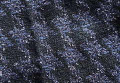 Wool Viscose Houndstooth Bouclé Fabric, Periwinkle, Purple, Black, 2¼ Yds