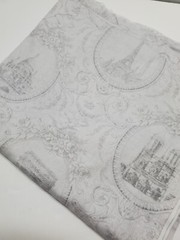 Buttercream Fabric Paris Eiffel Tower Travel Shabby Chic Quilt Gray ONE YARD
