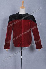 Picard Costume for Star Trek Black Red Velvet Jacket Cosplay Coat Only