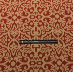 WAVERLY SOUK’S ENTRY CARDAMOM RED FLORAL IKAT UPHOLSTERY FABRIC BY YARD 54″W
