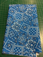 HALF YARD 100% cotton fabric by the HALF yard 18 x 44 Bandana Royal Choc BR 2 pc