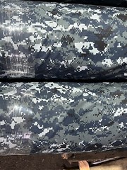 Navy Blue Digital NyCo Camo Ripstop Fabric 60”