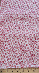 vintage red and white floral Concord Fabrics 100% cotton fabric 44″ x 2-1/2 yard