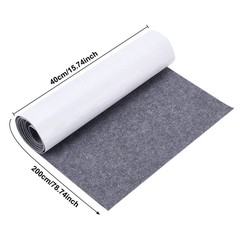 BENECREAT 15.7×78.7inch Gray Self-Adhesive Felt Fabric 15.7″W x 78.7″L,