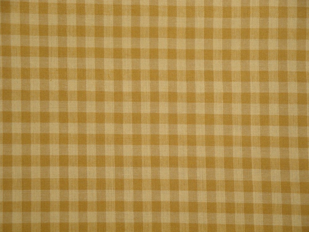 Dunroven House Dijon Check Homespun Fabric | Rustic Farmhouse Woven Fabric
