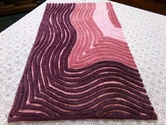 hypnotic sunkissed vtg chenille bedspread fabric pink mauve optic 16″ x 25″