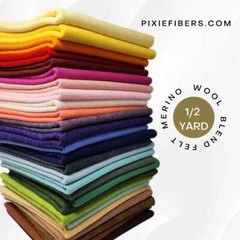 1/2 Yard Wool Blend Felt – 139 Colors to choose from! Merino Wool Craft Fabric