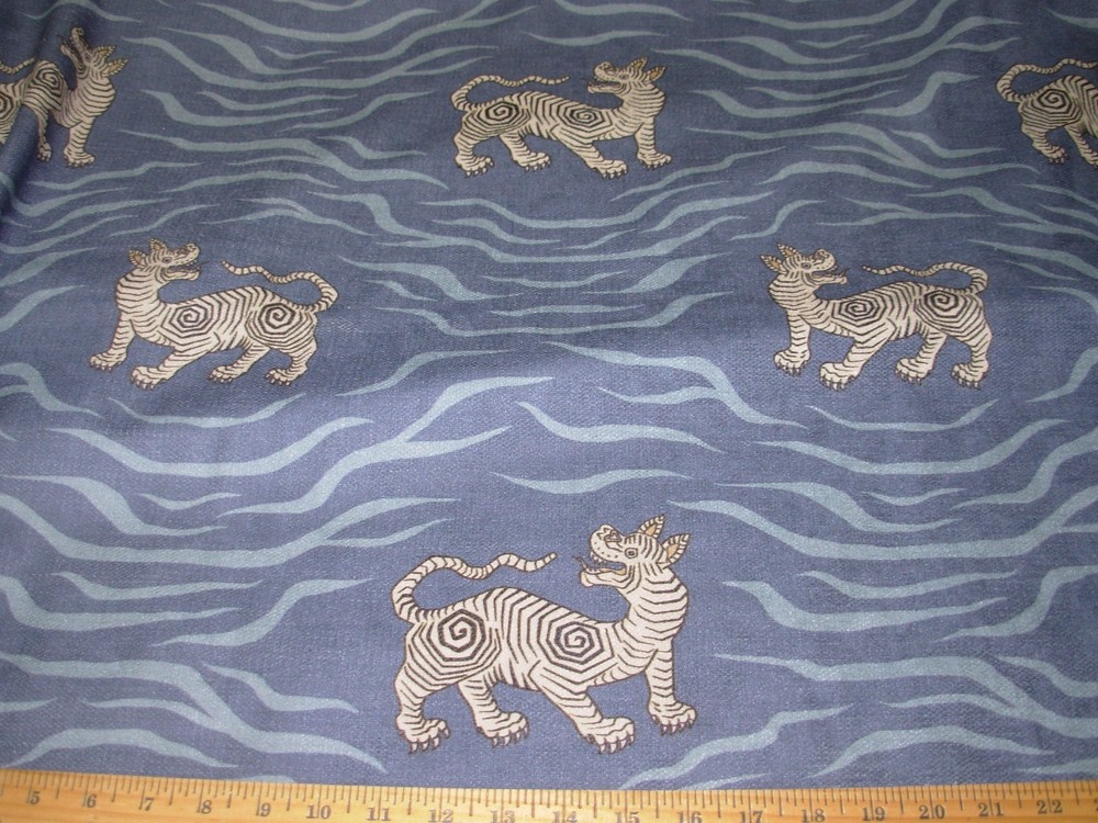 10 YDS BRENTWOOD TIBETAN TIGER ANIMAL DRAPERY UPHOLSTERY FABRIC FOR LESS