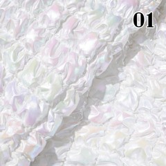 3D Bubble Plaid Puff Shiny PU Fabric Cotton Padded Quilted Embossed Waterproof
