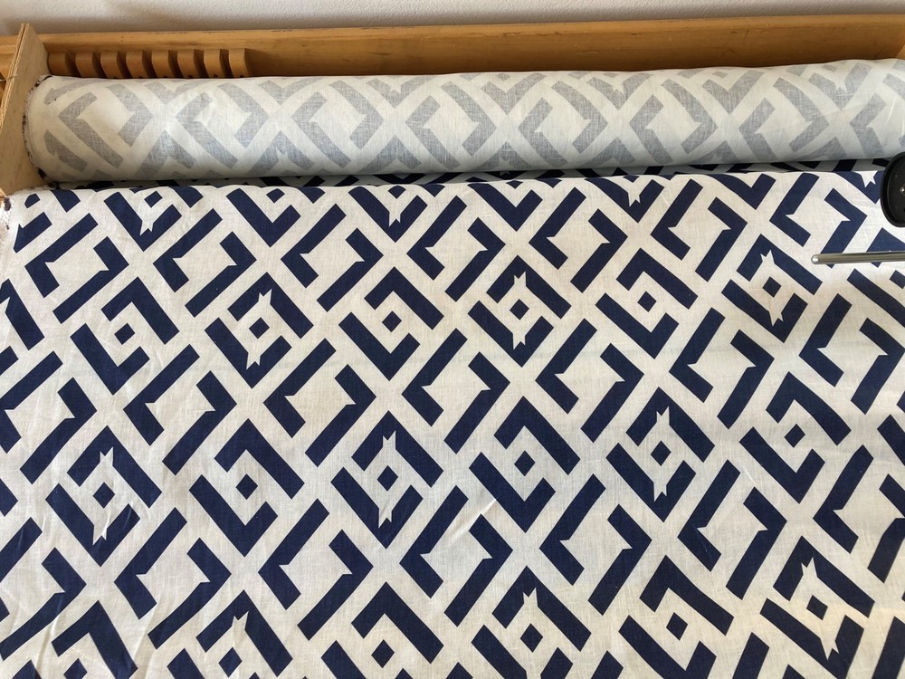 Designer Geometric Print, 100% linen, 7.5oz., 255gsm, BTY, Swatch Available