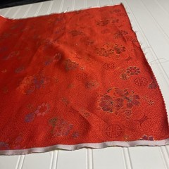 SILK Orange, FABRIC 6 Yards x 22 Inches Wide or 216 Inches x 22 Inches Wide